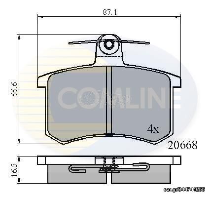 Σετ τακάκια, δισκόφρενα  Comline COMLINE CBP0558