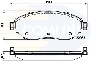 Σετ τακάκια, δισκόφρενα  Comline COMLINE CBP02285