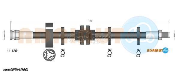 Ελαστικός σωλήνας φρένων ADRIAUTO 111270