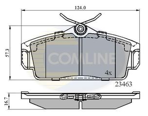 Σετ τακάκια, δισκόφρενα  Comline COMLINE CBP0740