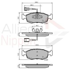 Σετ τακάκια, δισκόφρενα  ANL Braking COMLINE ADB12044