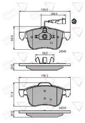 Σετ τακάκια, δισκόφρενα  ANL Braking COMLINE ADB11718