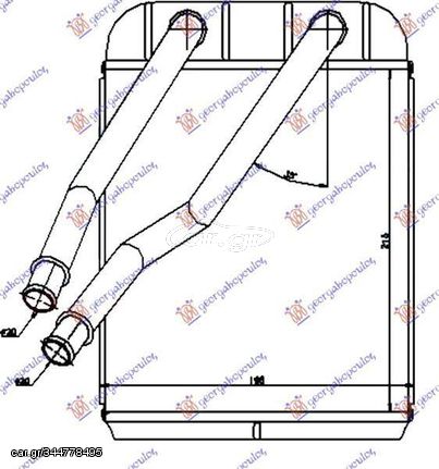 Ψυγείο Καλοριφέρ (Brazed) (21.5x20x2.6) VW Amarok 2010-2016