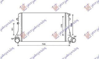 Ψυγείο Intercooler 2.0 TDI (61.5x39.8x3.2) (CJAA) (138 PS) VW Beetle 2011-2016