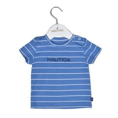 Nautica Des.11 T-Shirt Jersey Organic Μπλε Ριγέ 86cm 12-18 μηνών