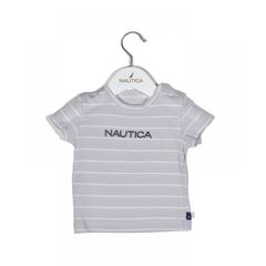 Nautica Des.15 T-Shirt  Jersey Organic Γκρι Ριγέ 68cm 3-6 μηνών