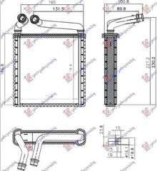 Ψυγείο Καλοριφέρ (Brazed) (15.3x18x2.6) (Τύπου Denso) VW Golf Plus 2004-2009