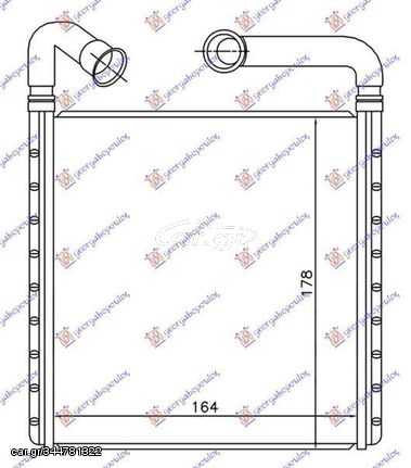 Ψυγείο Καλοριφέρ (Brazed) (16.4x17.3x2.6) (Τύπου Denso) VW Golf Sportsvan 2018-