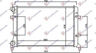 Ψυγείο Νερού 1.4-1.6-2.0 FSI/SDI (Με A/C) (Μηχανικό/Αυτόματο Σασμάν) (65x41.5) VW Golf V 2004-2008