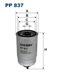 Φίλτρο καυσίμου FILTRON PP837 Alfa Romeo 145 1900cc TD 90ps 1994-1999 (0004465121,01902138,01930010,039766555,0450133003)