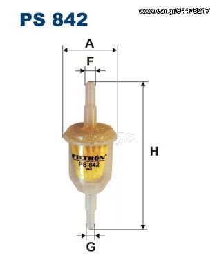 Φίλτρο καυσίμου FILTRON PS842 Alfa Romeo 33 1300cc 86ps 1984-1989 (0000780656,0005490862,0013170900,008210,131261275A)