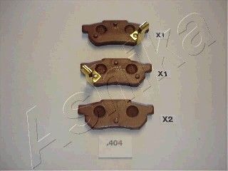 Σετ τακάκια, δισκόφρενα ASHIKA 5104404 Honda Civic FastBack 1600cc 114ps 1995-2001 (06022SP8000,27HO000,43022S04E01,43022SF1000,43022SF1010)