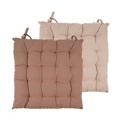 Μαξιλάρι καρέκλας Σχ.Duo 40x40cm διπλής όψης mocca/beige 100% βαμβ.