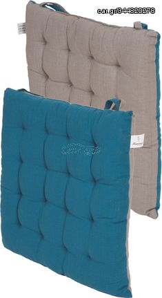 Μαξιλάρι καρέκλας Σχ.Duo 40x40cm διπλής όψης emerald/l.grey 100% βαμβ.