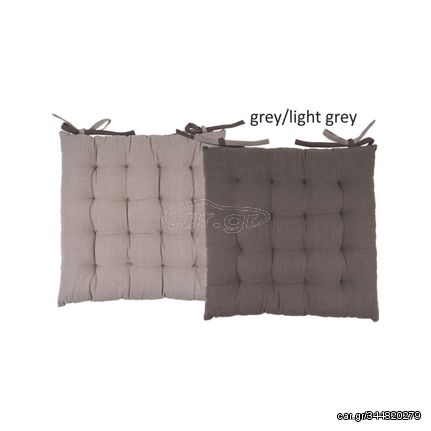 Μαξιλάρι καρέκλας Σχ.Duo 40x40cm διπλής όψης grey/l.grey 100% βαμβ.