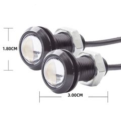 Φλας LED Universal Μικρά 18mm Χωνευτά 2 Τεμάχια Για Custom