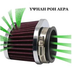 Φιλτροχοάνη Μοτό Οβάλ Υψηλής Ροής - Λαιμός 38mm-thumb-2