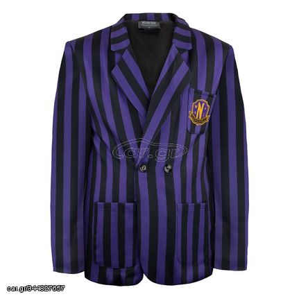 Wednesday Jacket Nevermore Academy Purple Striped Blazer Size L