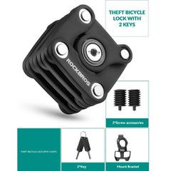 Rockbros WD795 foldable bicycle lock - black-thumb-3