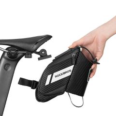 Rockbros C32BK saddle bag 1.5 l with water bottle pocket - black-thumb-2