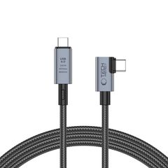 Tech-Protect UltraBoost Max L USB-C 4.0 (straight) / USB-C 4.0 (angled) PD cable 240W 8K 40Gbps 1.5m - gray