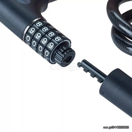 Bicycle cable with combination lock and key - YCC0/12/100/2 Black