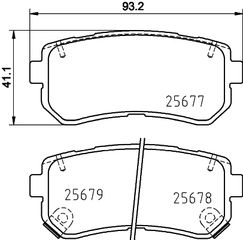 Σετ τακάκια, δισκόφρενα DON PCP1366 Kia Picanto 1200cc 85ps 2011- (583021YA50,58302A3A00,58302B2A50,58302C1A15,58302C2A10)