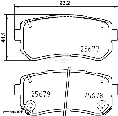 Σετ τακάκια, δισκόφρενα DON PCP1366 Kia Picanto 1200cc 85ps 2011- (583021YA50,58302A3A00,58302B2A50,58302C1A15,58302C2A10)