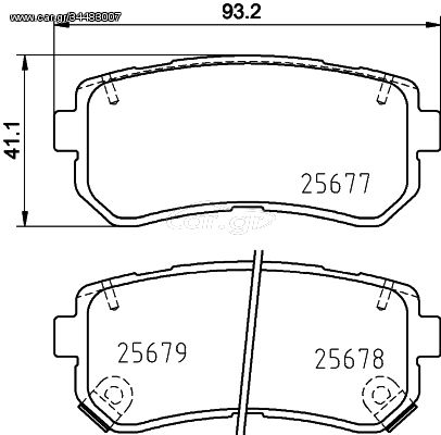 Σετ τακάκια, δισκόφρενα DON PCP1366 Kia Soul 1600cc CRDi 126ps 2014-Σήμερα (583021YA50,58302A3A00,58302B2A50,58302C1A15,58302C2A10)