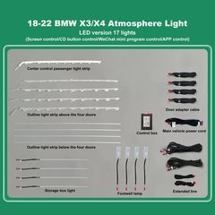 DIQ AMBIENT BMW X3-X4 (G01) mod.2018> (Digital iQ Ambient Light BMW X3 - X4 mod.2018>, 17 Lights, 11 Colors) | Pancarshop