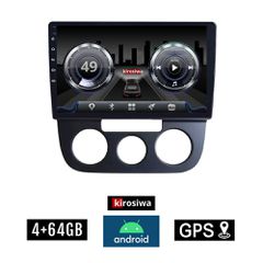 KIROSIWA 4+64GB VOLKSWAGEN JETTA (2005 - 2010) με χειροκίνητο κλιματισμό Android οθόνη αυτοκίνητου 4GB με GPS WI-FI (ηχοσύστημα αφής 10" ιντσών Youtube Playstore MP3 USB Radio Bluetooth VW Mirrorlink