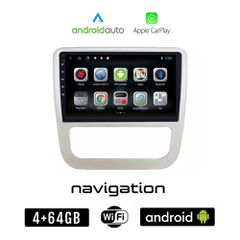 VOLKSWAGEN SCIROCCO (2008 - 2014) Android οθόνη αυτοκίνητου 4GB + 64GB με GPS WI-FI (ηχοσύστημα αφής 9" ιντσών OEM Android Auto Apple Carplay Youtube Playstore MP3 USB Radio Bluetooth VW εργοστασιακή,
