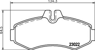 Σετ τακάκια, δισκόφρενα DON PCP1655 Mercedes-Benz Vito Bus 638 2300cc D 98ps 1996-2003 (0004214110,0034200120,0034205420,A0004214110,A0034200120)