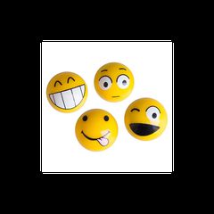 ΚΑΠΑΚΙΑ ΒΑΛΒΙΔΩΝ EMOTICONS ΚΙΤΡΙΝΑ 4ΤΕΜ.