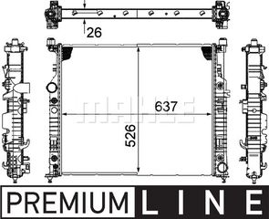 Ψυγείο, ψύξη κινητήρα MAHLE ORIGINAL CR1705000P Mercedes-Benz ML W164 3000cc 350 CDI 4MATIC 224ps 2009-2011 (2515000103,2515000503,2515000703,A2515000103,A2515000303)