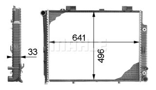 Ψυγείο, ψύξη κινητήρα MAHLE ORIGINAL CR315001S Mercedes-Benz E-Class W210 2100cc D 143ps 1999-2002 (2105005303,2105006103,2105006203,A2105005303,A2105006103)
