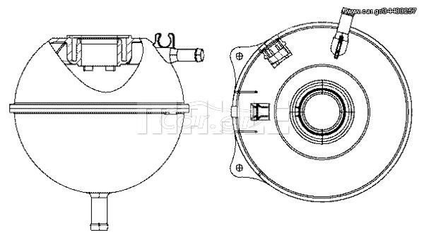 Δοχείο διαστολής, ψυκτικό υγρό MAHLE ORIGINAL CRT23000S Volkswagen Transporter T4 Bus 2000cc 84ps 1990-2003 (701121407B)