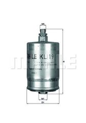 Φίλτρο καυσίμου MAHLE ORIGINAL KL19 Mercedes-Benz 190 W201  2000cc 116ps 1985-1986 (0014770301,0014775901,0014778401,0014778901,0024770301)