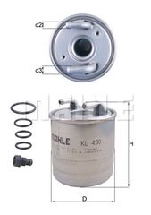 Φίλτρο καυσίμου MAHLE ORIGINAL KL490D Mercedes-Benz C-Class W204 2100cc C220 CDI 170ps 2008-2014 (6420901752,6420901852,6420902052,6420920301,A6420901752)