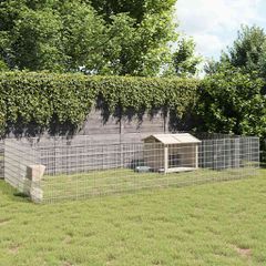 vidaXL Περίφραξη Ζώων Ελεύθερης Βοσκής 24 Πάνελ 54x80 εκ. Γαλβ. Σίδερο