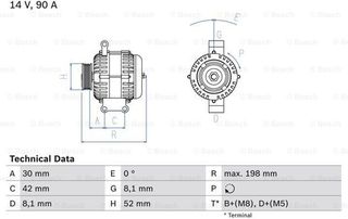 Bosch Γεννήτρια - 0 986 041 800