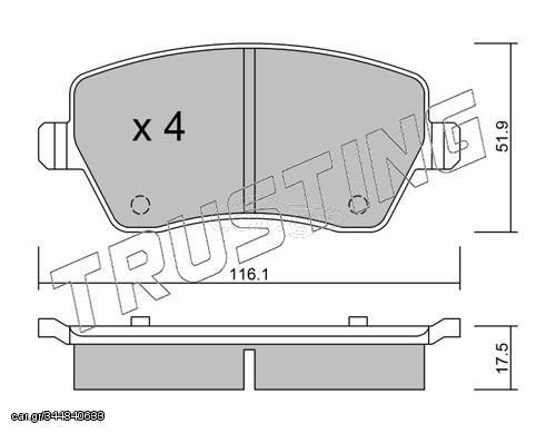 ΤΑΚΑΚΙΑ ΕΜΠΡ NISSAN MICRA(K12) 03-NOTE 06-MODUS 04-TWINGO 07 TRUSTING 501.0