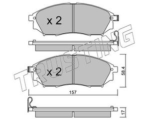 ΤΑΚΑΚΙΑ ΕΜΠΡ NISSAN NAVARA (D40) 05->PATHFINDER (R51) 05-> TRUSTING 835.0