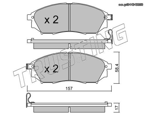 ΤΑΚΑΚΙΑ ΕΜΠΡ NISSAN NAVARA (D40) 05->PATHFINDER (R51) 05-> TRUSTING 835.0