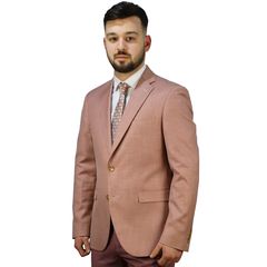 Σακάκι Ανδρικό Κοραλί (Tery/Rayon) Semi Slim Fit 502641 12-CORAL