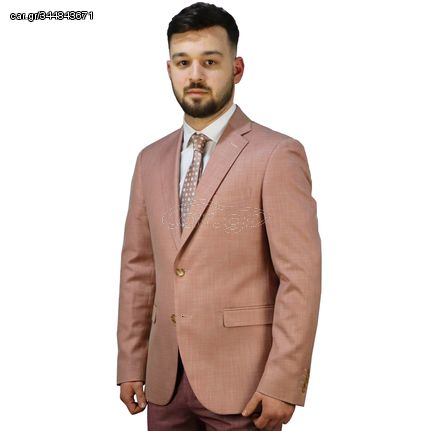 Σακάκι Ανδρικό Κοραλί (Tery/Rayon) Semi Slim Fit 502641 12-CORAL