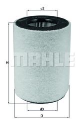 Φίλτρο αέρα MAHLE ORIGINAL LX1792 Smart Coupe 700cc Brabus 101ps 2003-2005 (0009996V001,0009997V001,1600940104,A1600940104)
