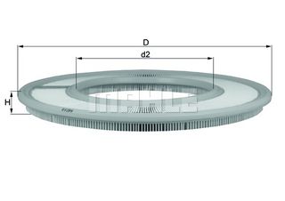 Φίλτρο αέρα MAHLE ORIGINAL LX66 Mercedes-Benz E-Class W123 2000cc 200 101ps 1980-1985 (0020941602,0020941604,0020941704,0130942302,A0020941602)