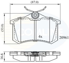 ΤΑΚΑΚΙΑ ΟΠΙΣΘΙΑ AUDI A1,A3-SEAT IBIZA V-SKODA FABIA-VW GOLF COMLINE CBP0797