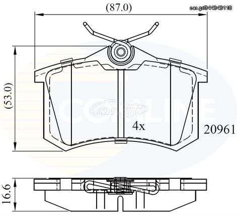 ΤΑΚΑΚΙΑ ΟΠΙΣΘΙΑ AUDI A1,A3-SEAT IBIZA V-SKODA FABIA-VW GOLF COMLINE CBP0797